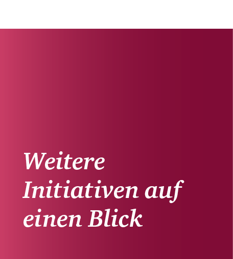 Weitere Initiativen auf ­einen Blick