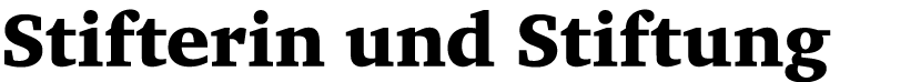 Stifterin und Stiftung
